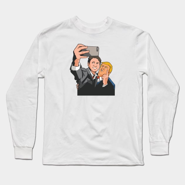 TRUMP and TRUDEAU selfie Long Sleeve T-Shirt by LR_Collections